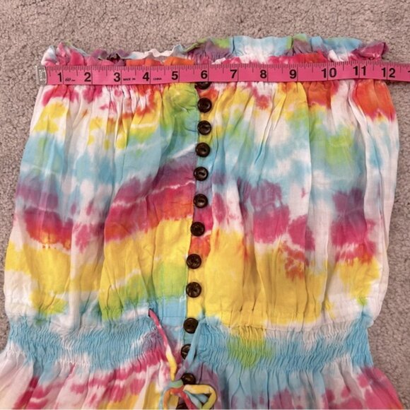 Tiare Hawaii Ryden Tie Dye Strapless Mini Dress Women’s Sz M/L NWT - Picture 9 of 16